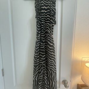 Who What Wear Monochrome Zebra Maxi Dress